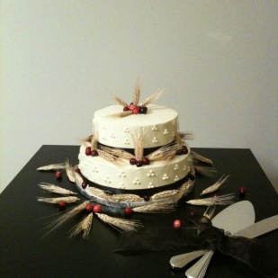 The finished cake