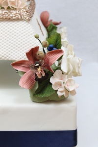 Closeup of Orchid on My Wedding Cake
