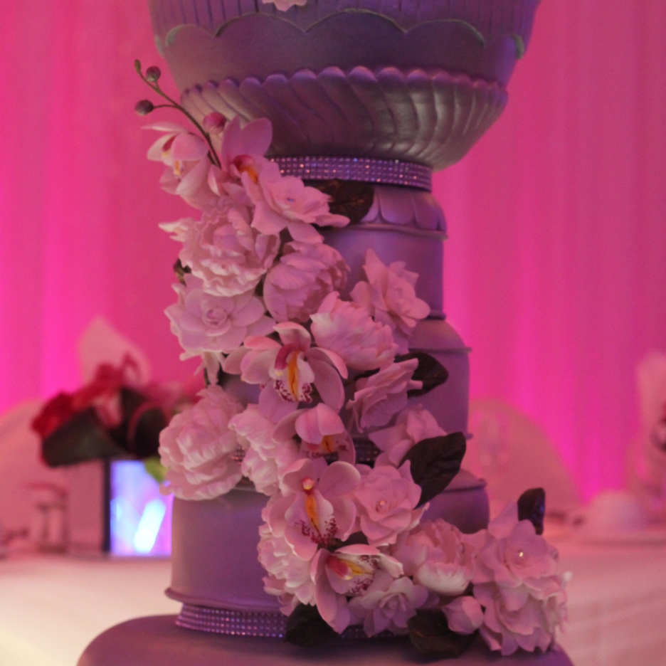 Another Closeup on the Sugar Flowers for the Stanley Cup Wedding Cake